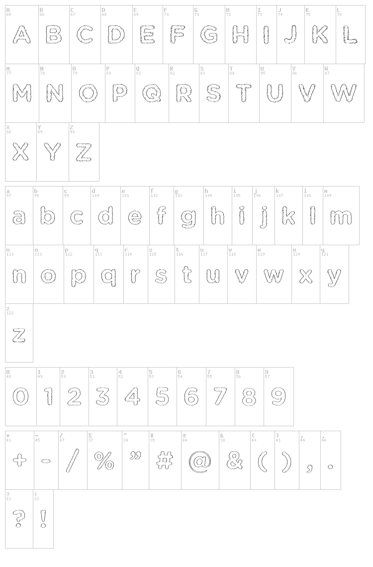Kent SF font map